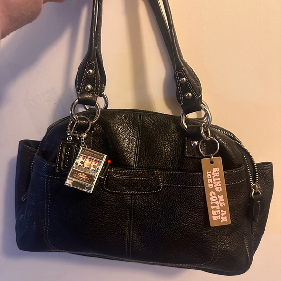 Coach black leather handbag y2k - Picture 3 of 4